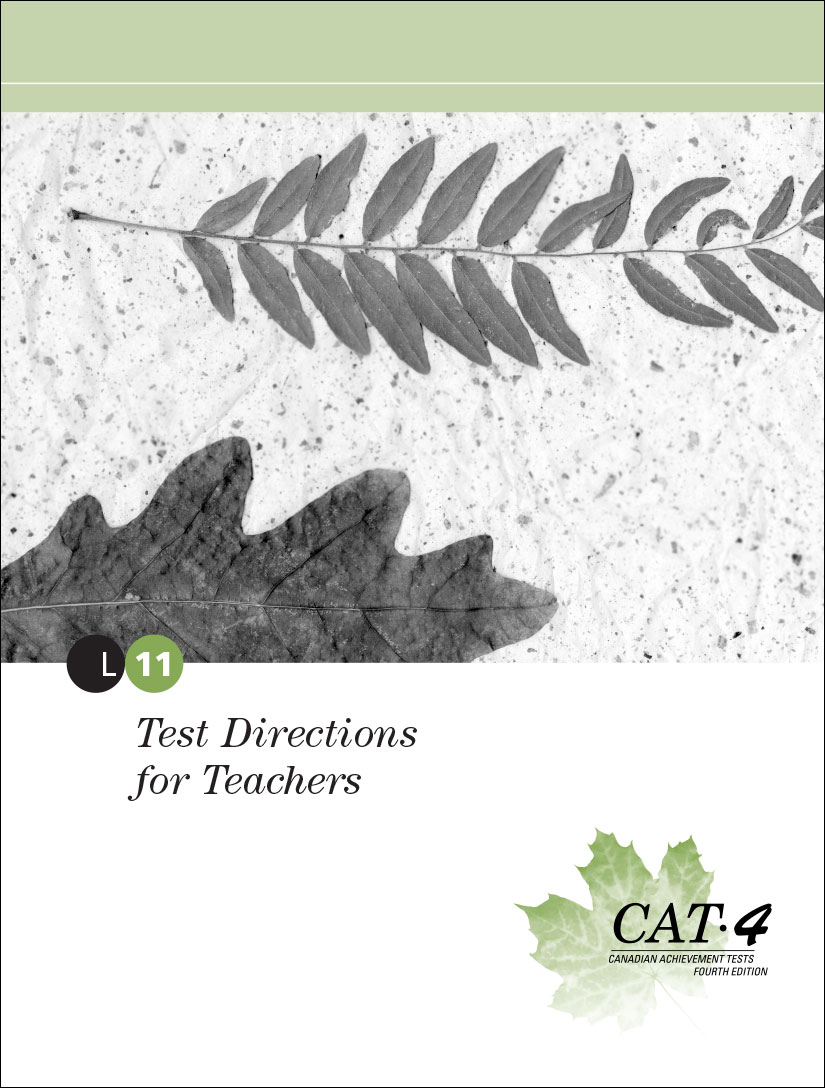 CAT4 Lv11 Teacher Directions Cover