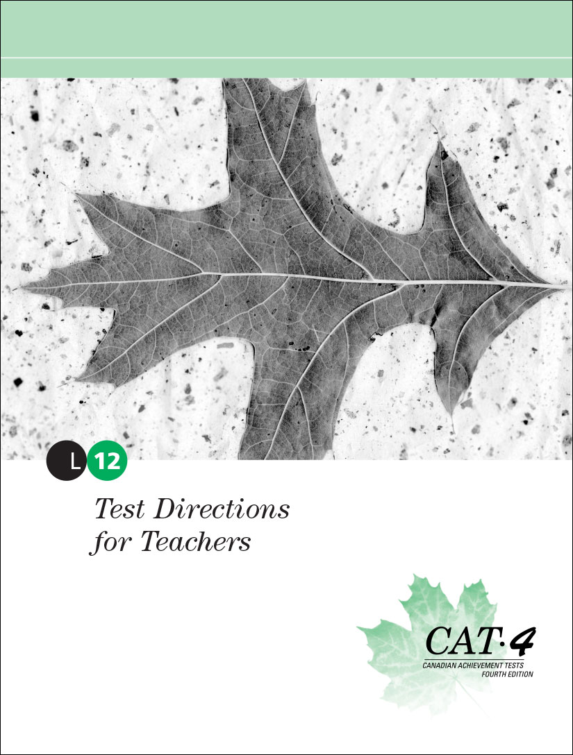 CAT4 Lv12 Teacher Directions Cover