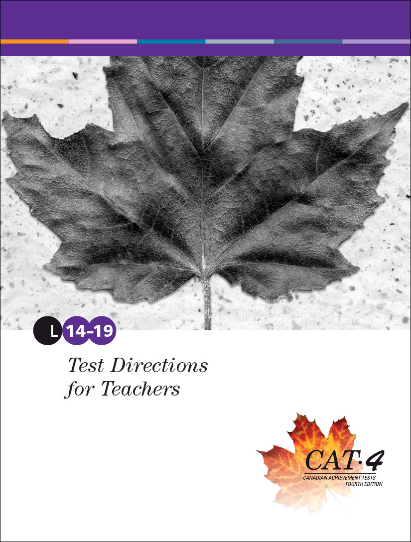 CAT4 Lv14-Lv19 Teacher Directions Cover