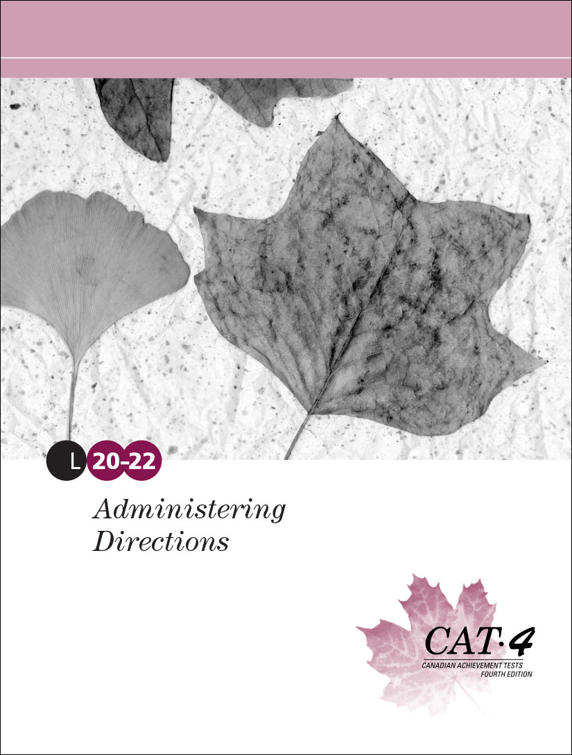CAT4 Lv20-Lv22 Teacher Directions Cover